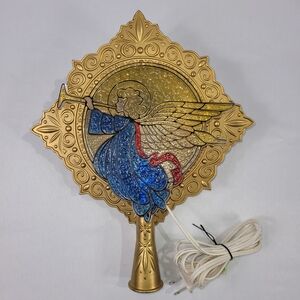 Bradford Vintage Herald Angel Electric Light Plastic Christmas Tree Topper